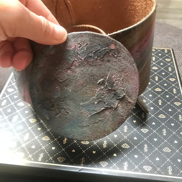 Jane Yoo wide belt art to wear hand painted  M - Picture 3 of 9